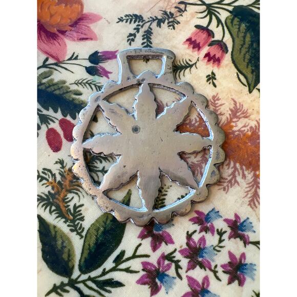 Brass Medallion: Abstract Star Design: Horse Bridle - Picture 1 of 5
